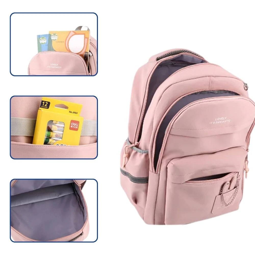 Sac à Dos Orthopédique Pour Fille - Dos Renforcé Et Respirant - Imperméable Avec Compartiments Multiples